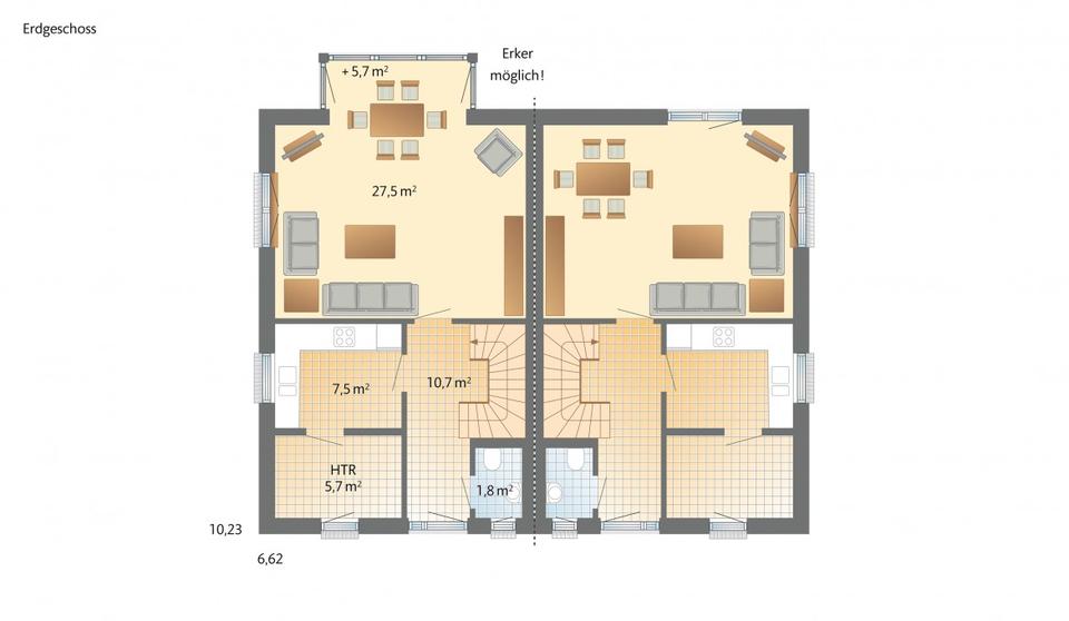 Doppelhaushälfte Rees - 4 Zimmer, 120 m&sup2;, 1.990&euro; | Angebot:23739980