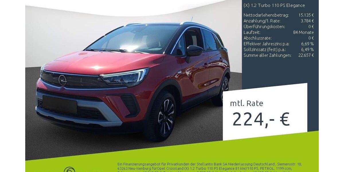 Opel Crossland (X) 14.906 km 18.919 &euro; Bocholt 46395